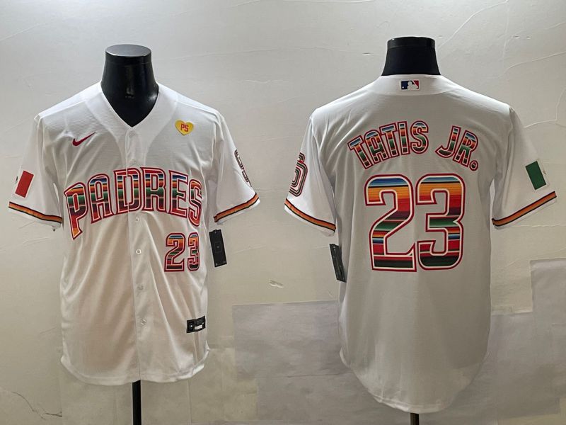 Men San Diego Padres #23 Tatis jr White Fashion Game 2025 Nike MLB Jersey style 4->san diego padres->MLB Jersey